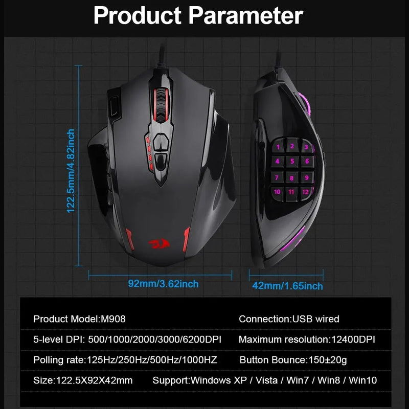 Mouse Gamer Redragon Impacto - encontrare